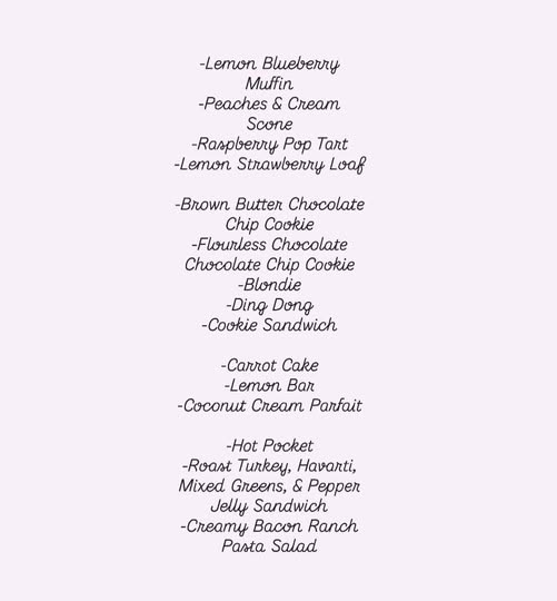 gluten free weekly menu